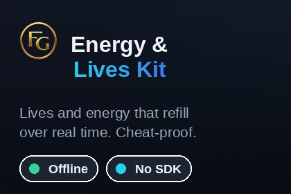 Energy & Lives Kit: Lives, Energy & Regen Timers