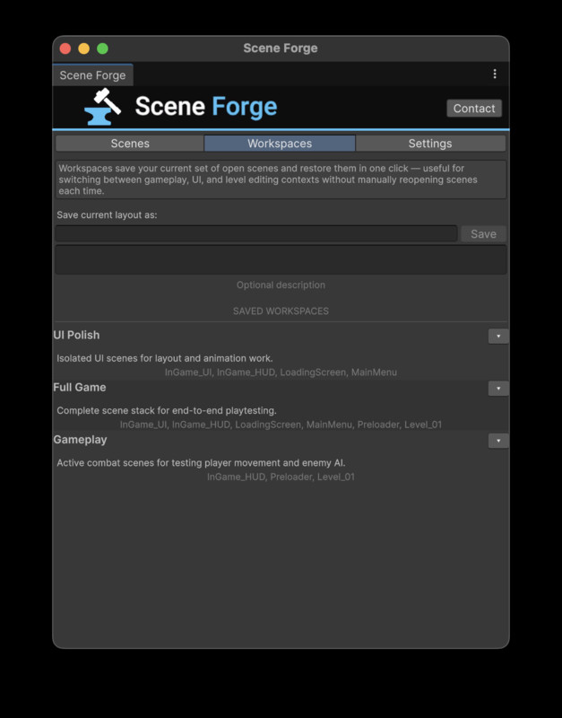 Scene Forge - Advanced scene management