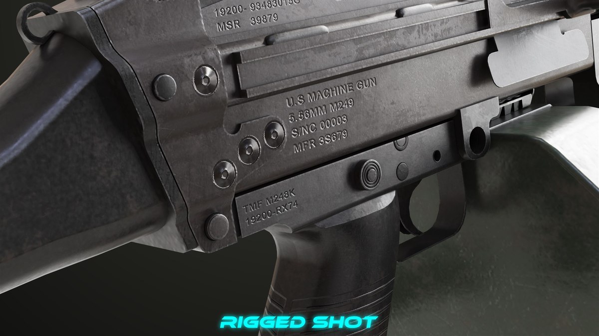 Machine Gun 12 URP HDRP Textures