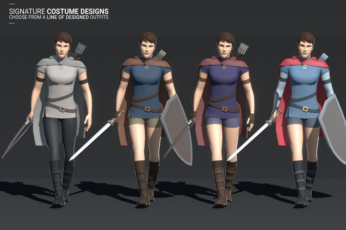 Polyquest Heroes: Warrior I Huntress