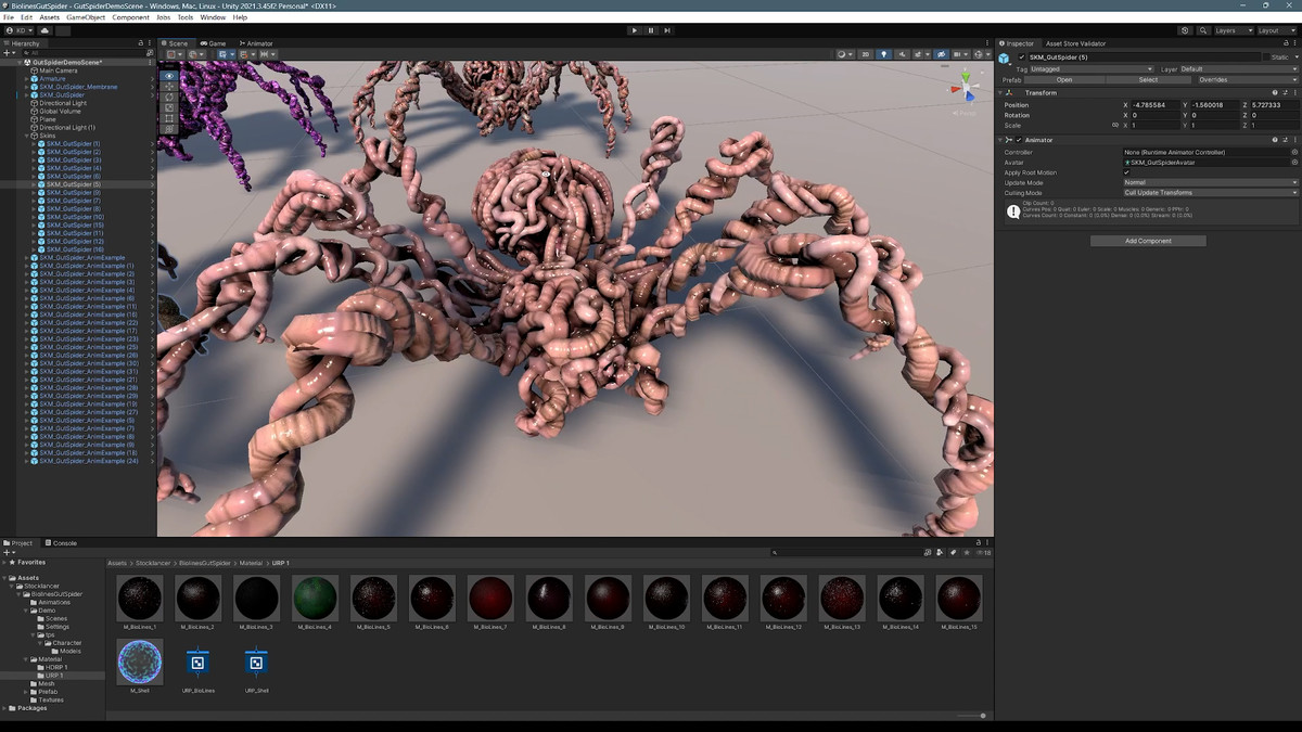 Biolines Gut Spider: A monster arachnid character for horror and fantasy games