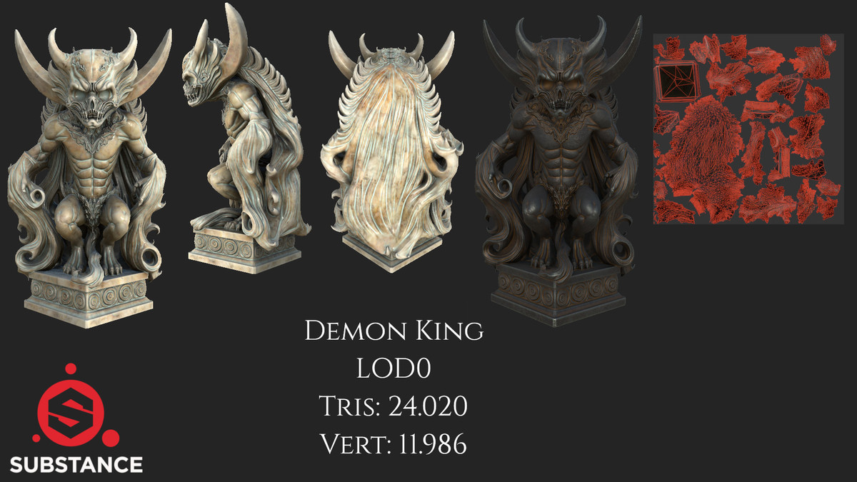 Dark Fantasy Chess Set / Statue Set