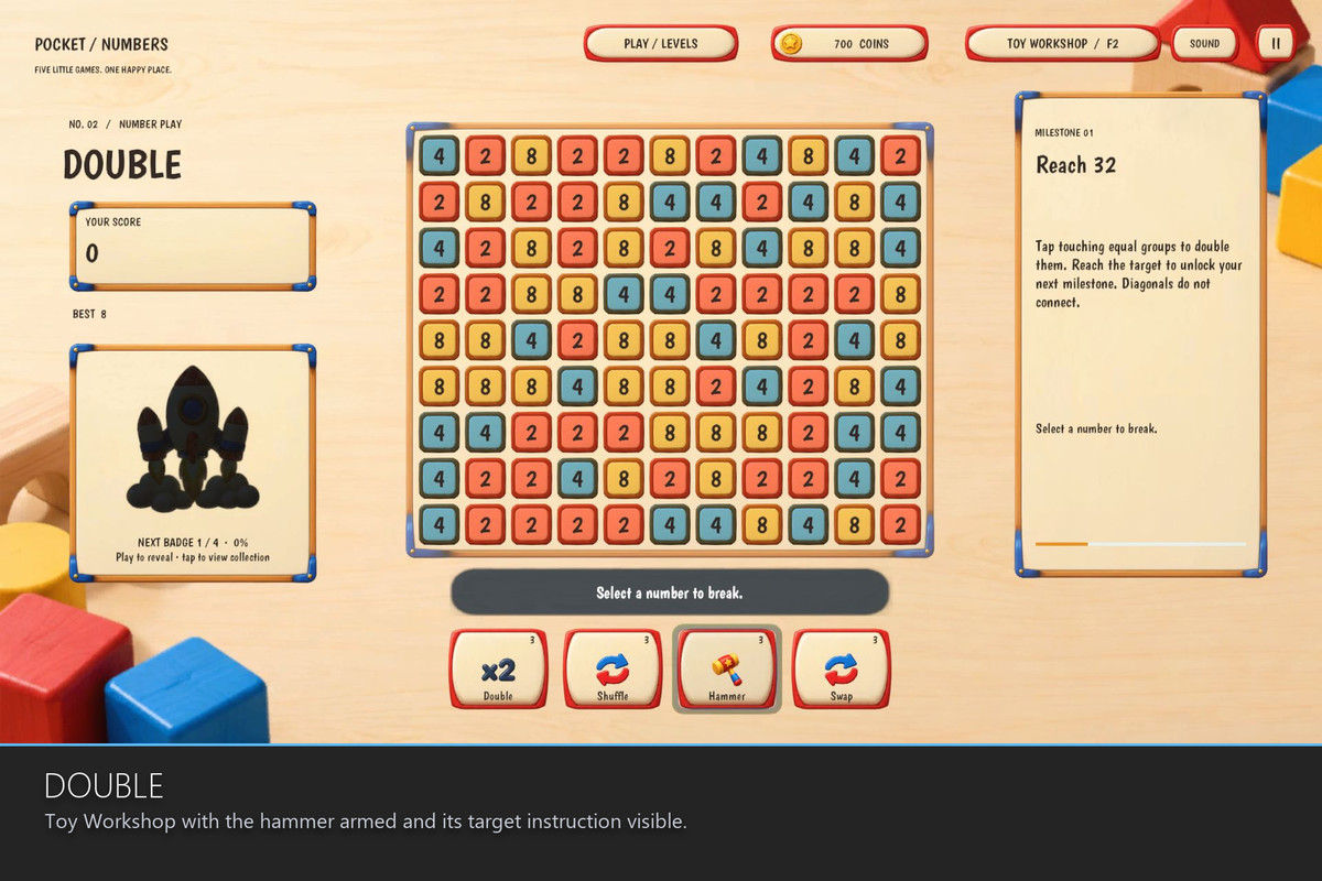 Pocket Numbers - 5 Number Puzzle Games & 20 Themes