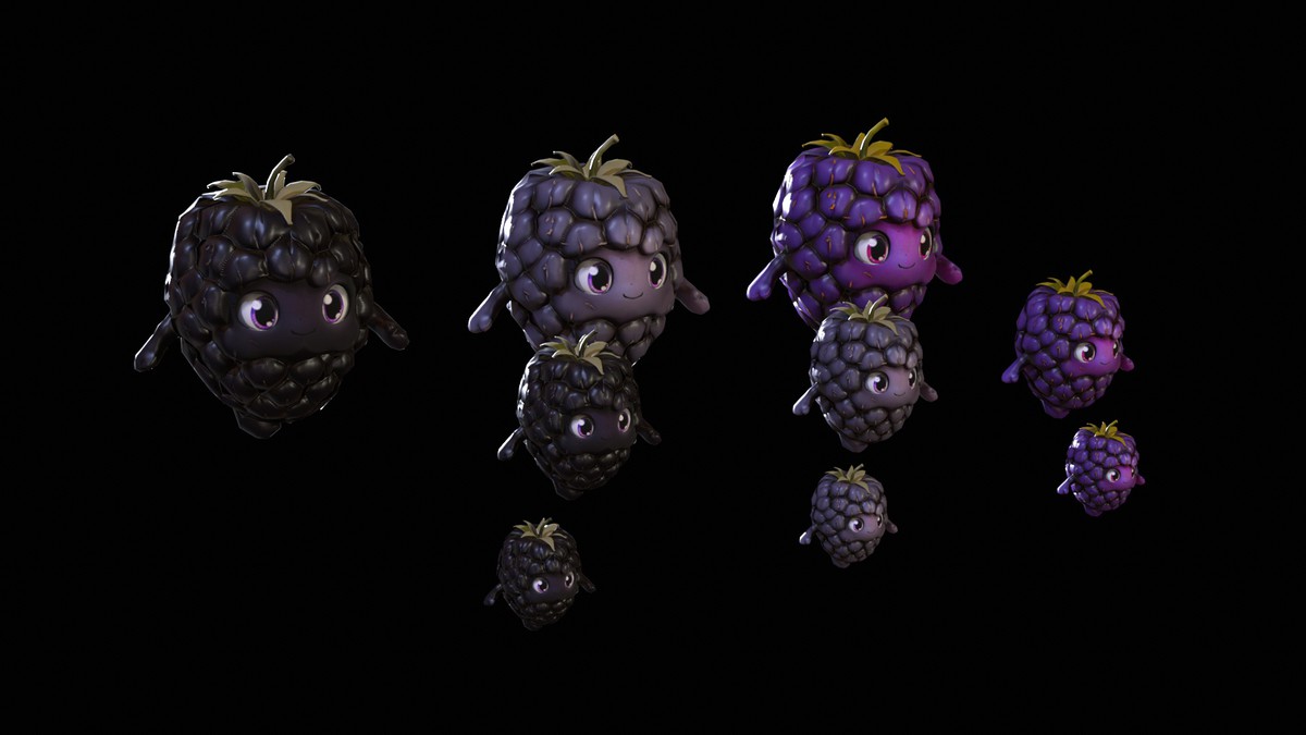 Chibi Fruit Blackberry Two