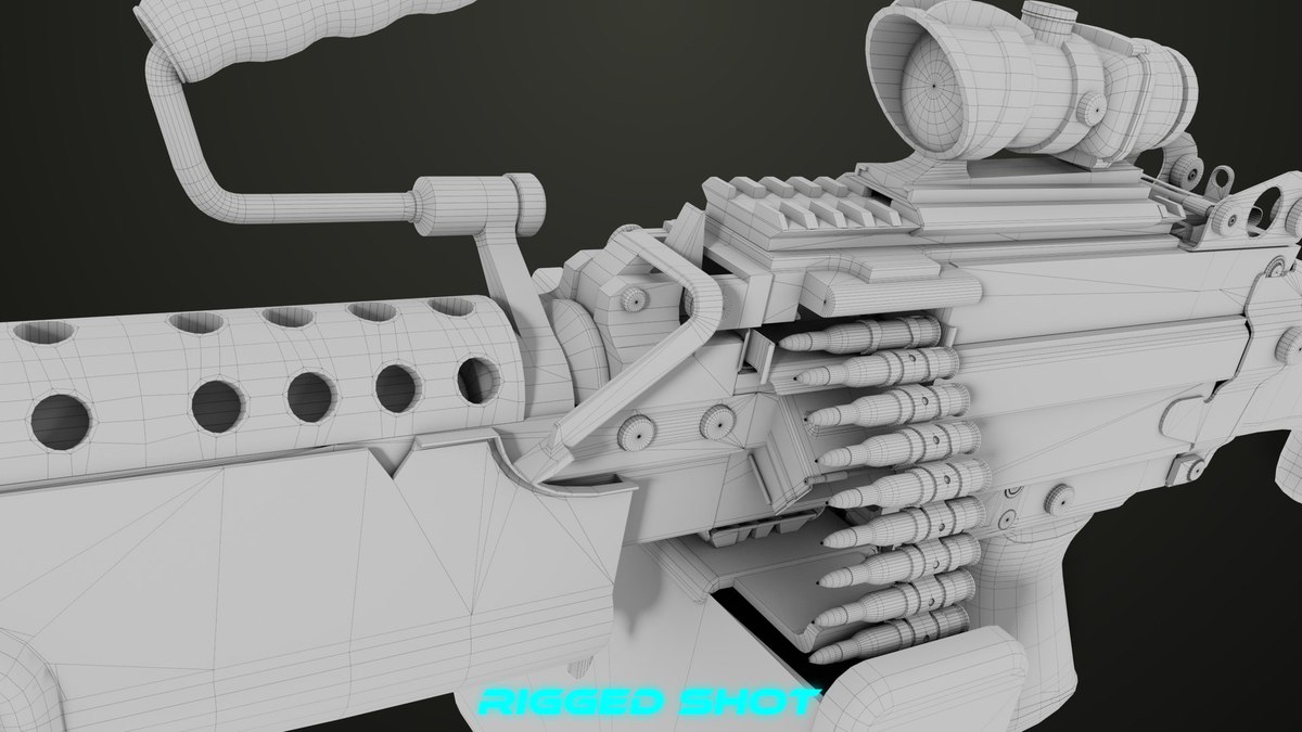 Machine Gun 12 URP HDRP Textures