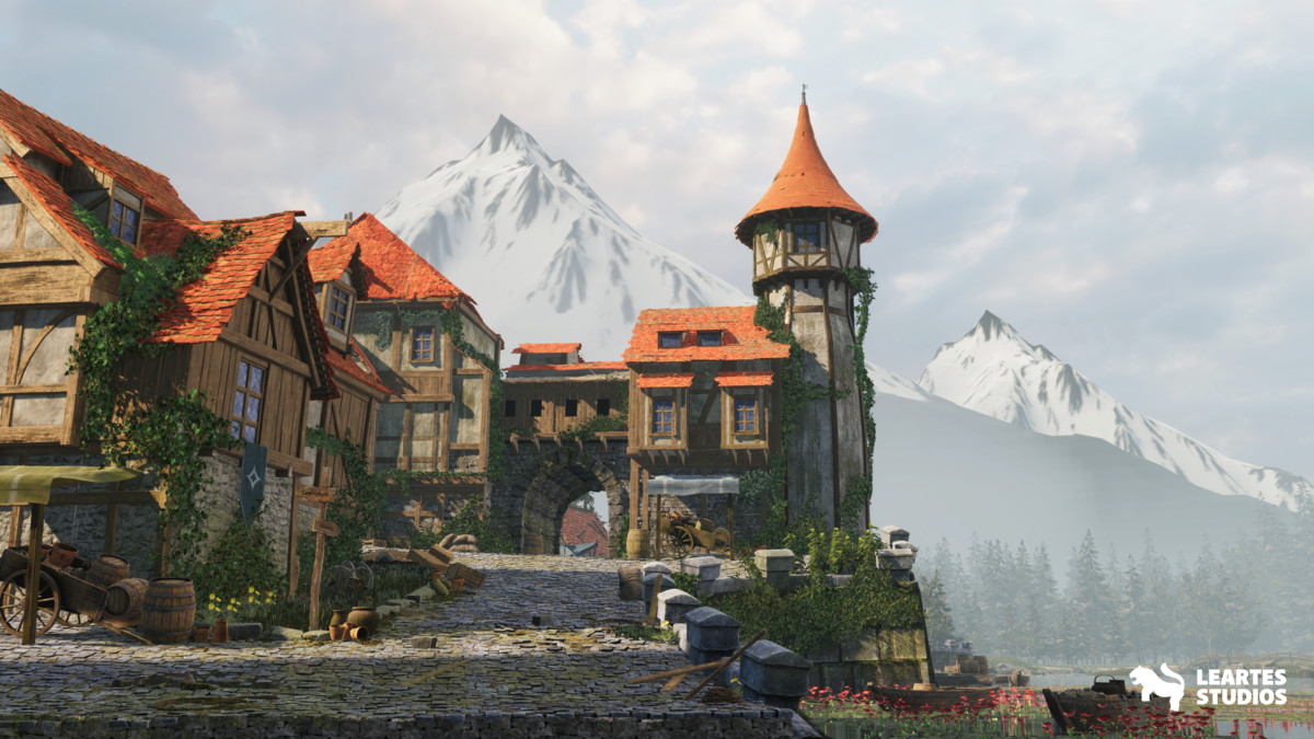 Medieval Lakeside Town