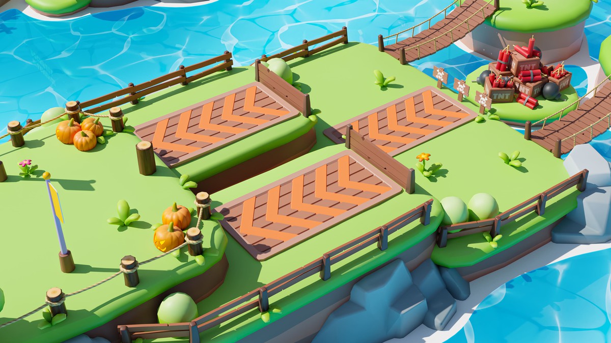 Platformer Deathrun - Low Poly 3D Models Pack