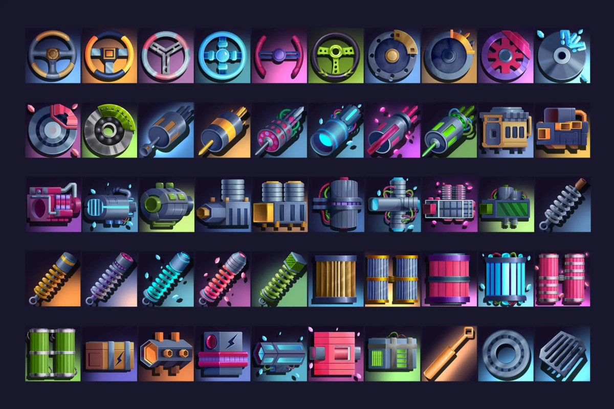 2700 Cyberpunk RPG Icons Pack