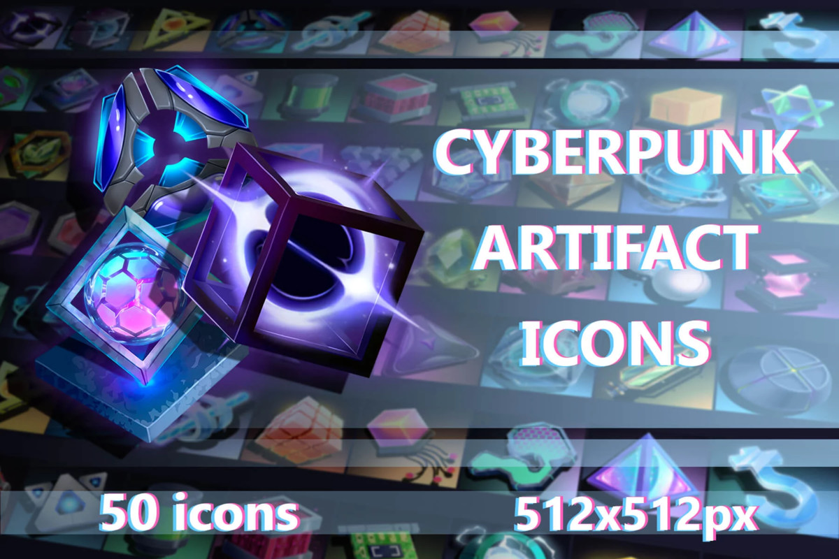 2700 Cyberpunk RPG Icons Pack