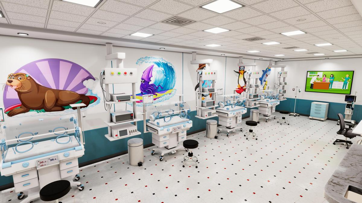Hospital NICU Room Interior