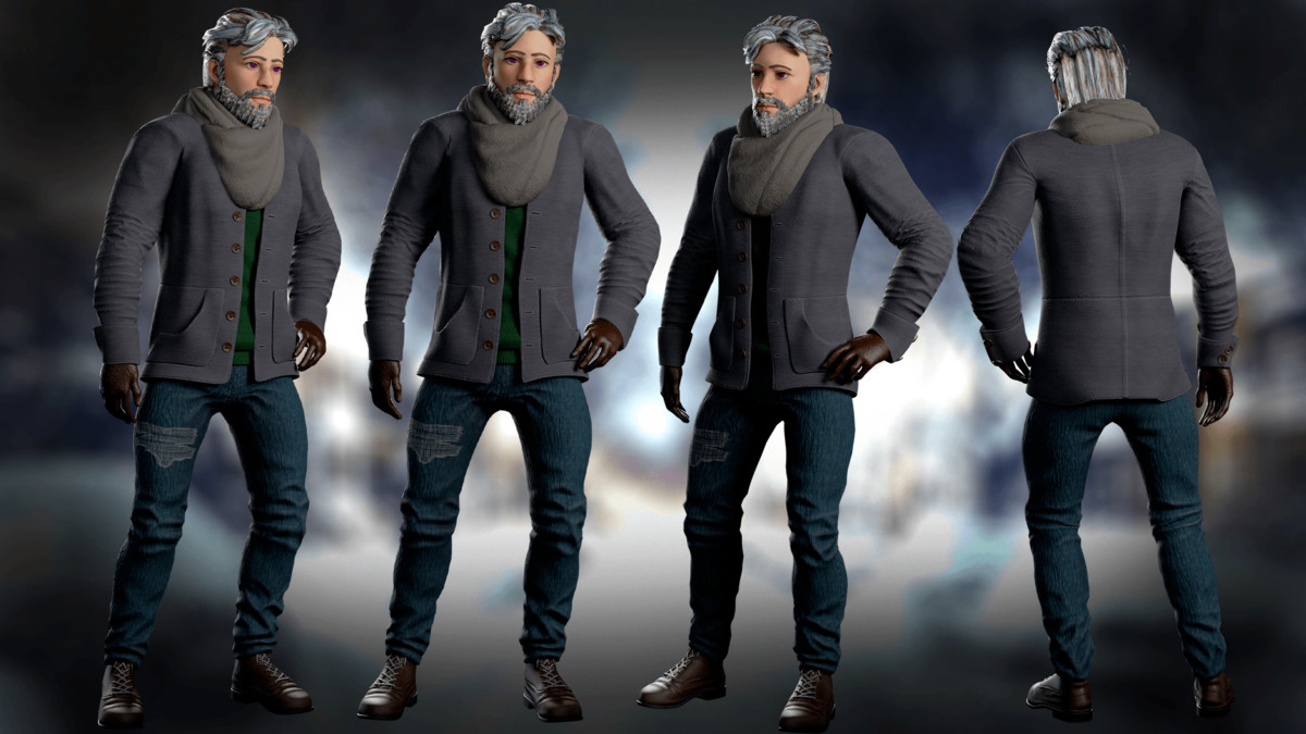Office Winter Man – Modular Game Character