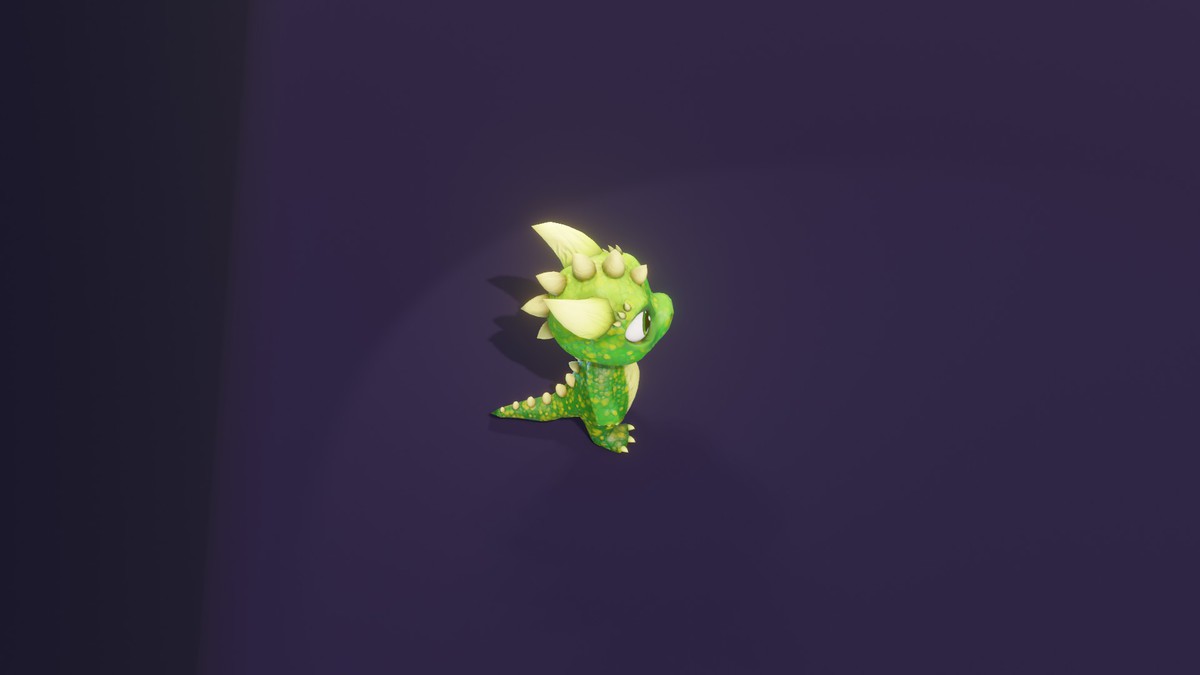 Cartoon Green Dinosaur 3D Model – Animated Character