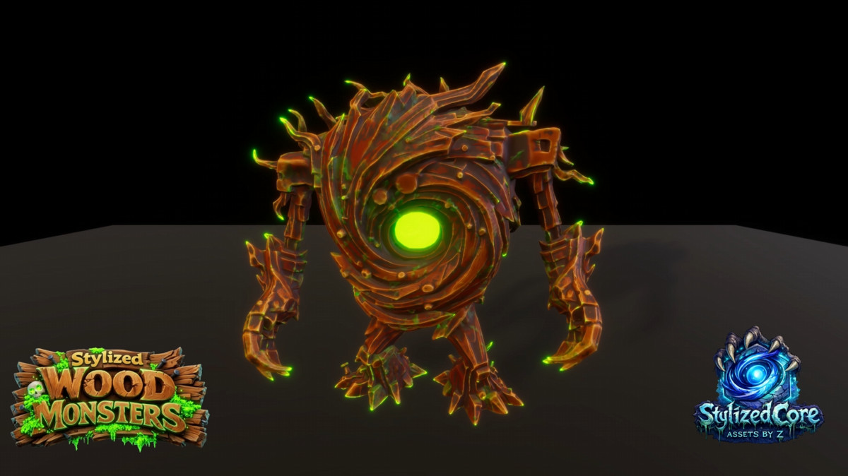 Wood Monsters Pack 1 – 4 Stylized Animated Creatures (LOD + Skins)