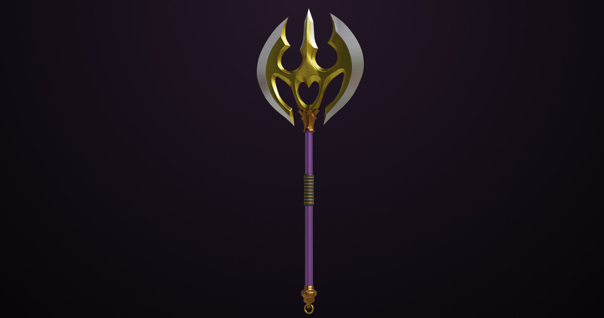 Battle Axe 06 Gold URP HDRP Textures