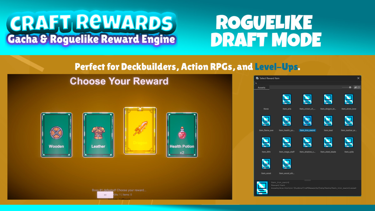 CraftRewards: Gacha & Roguelike Reward Engine