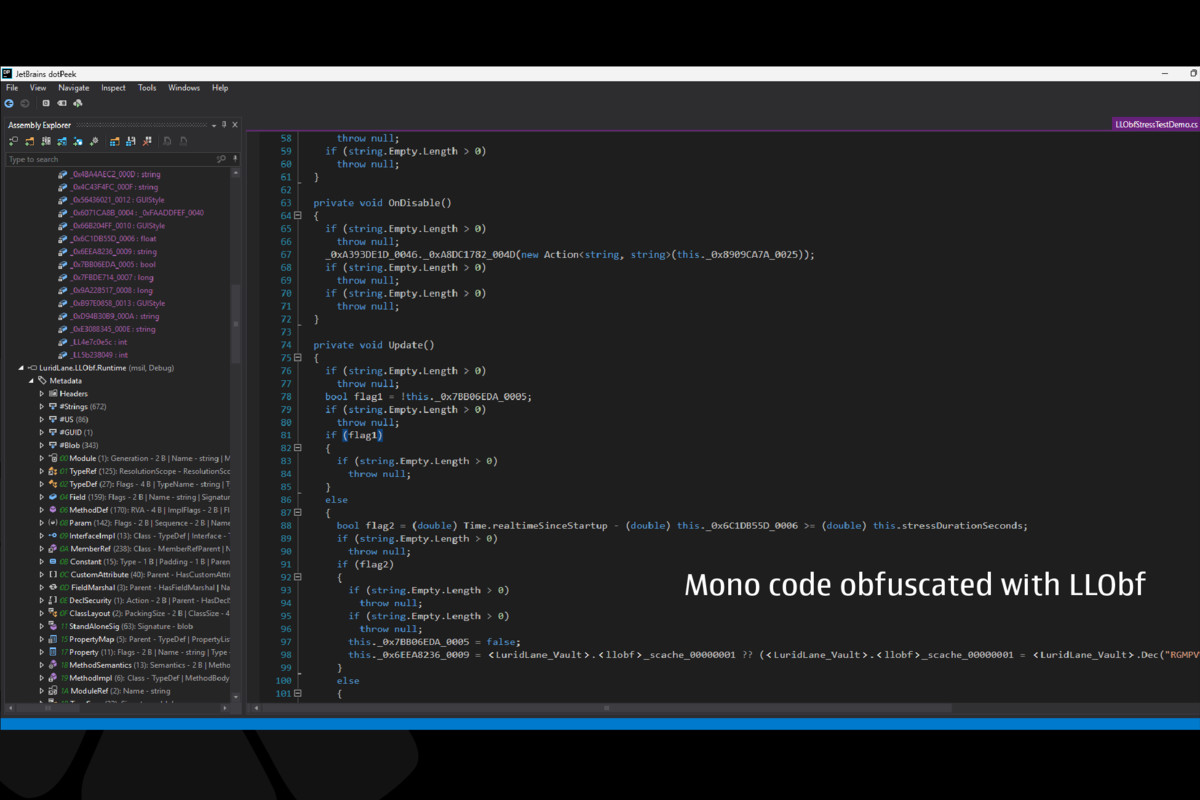LLObf: Code Obfuscation & Encryption (IL2CPP & Mono)
