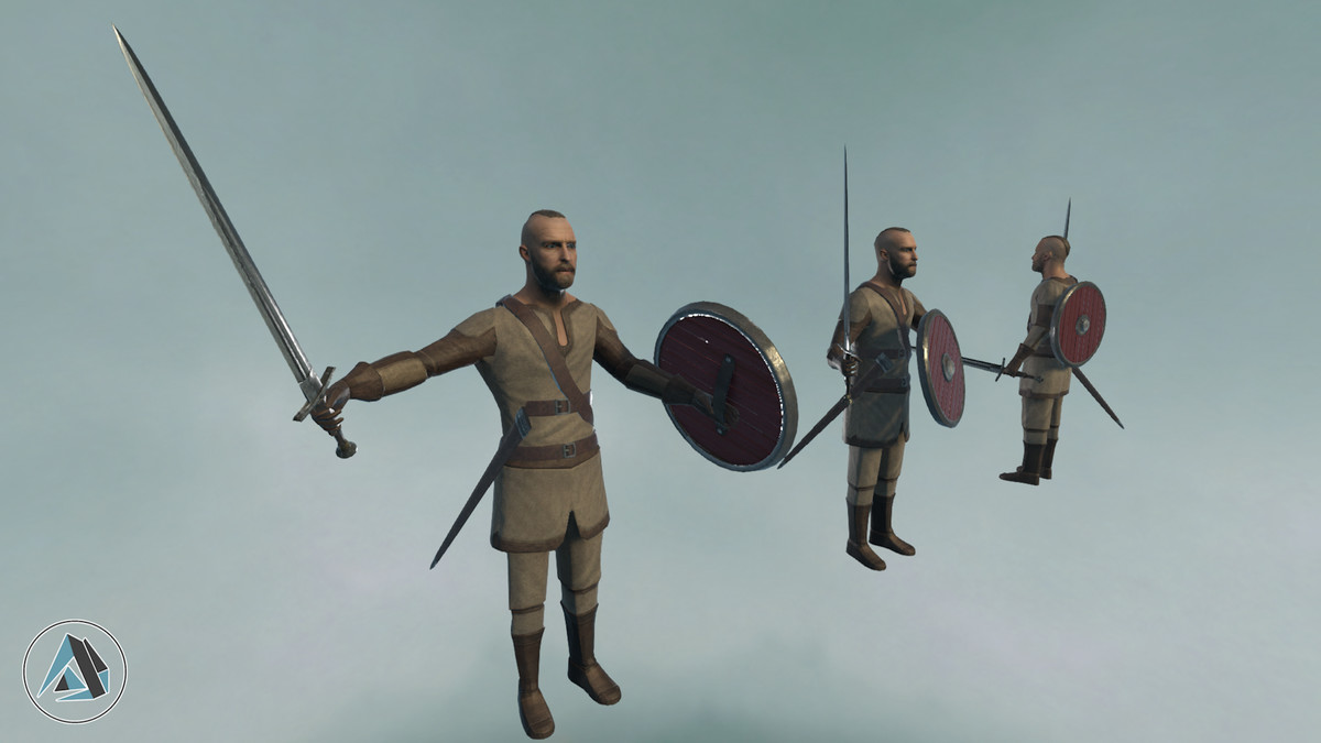 Viking Warrior Character Realistic Medieval Asset Package