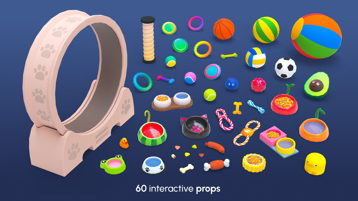 Pets Mini - Low Poly Animated Animals Pack
