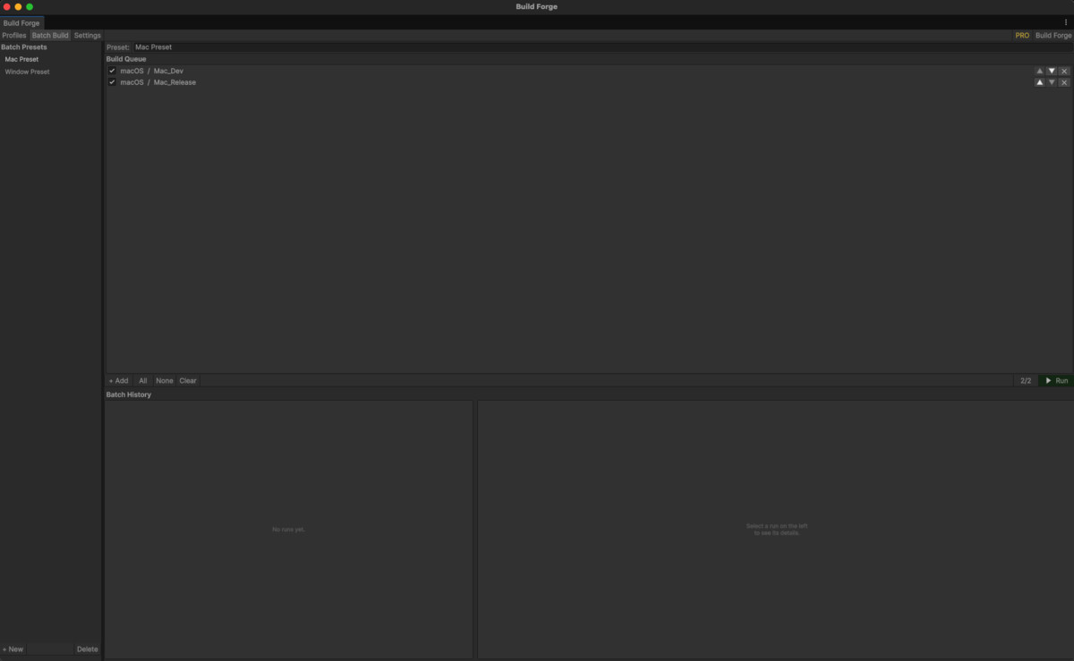 Build Forge - Build Profile, Build Management