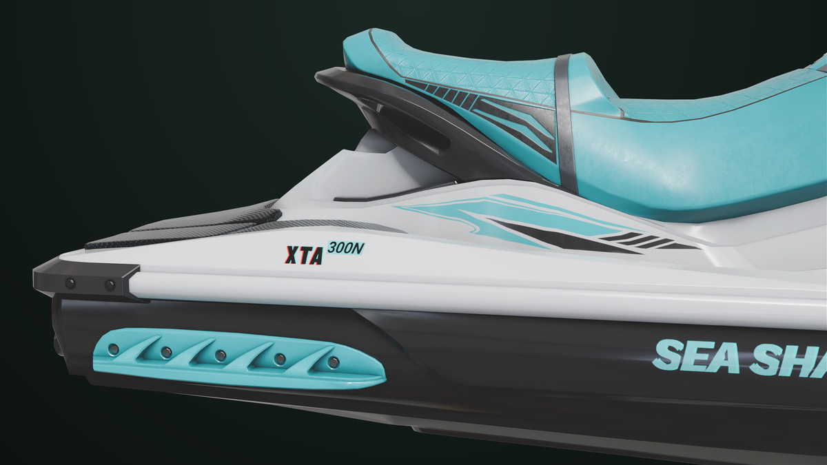 Jet Ski 02 White HDRP URP Textures