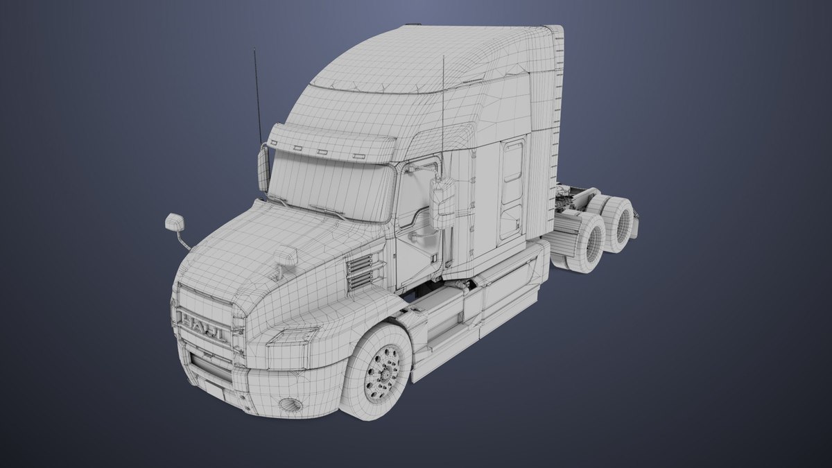 Heavy Truck Blue Chassis 05 URP HDRP Textures
