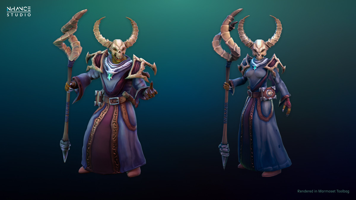 Stylized Fantasy Necromancer Outfit