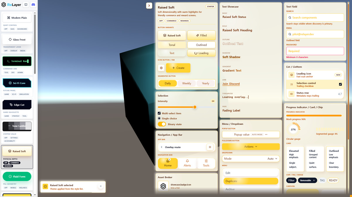 ReLayer - React UI Framework for Unity
