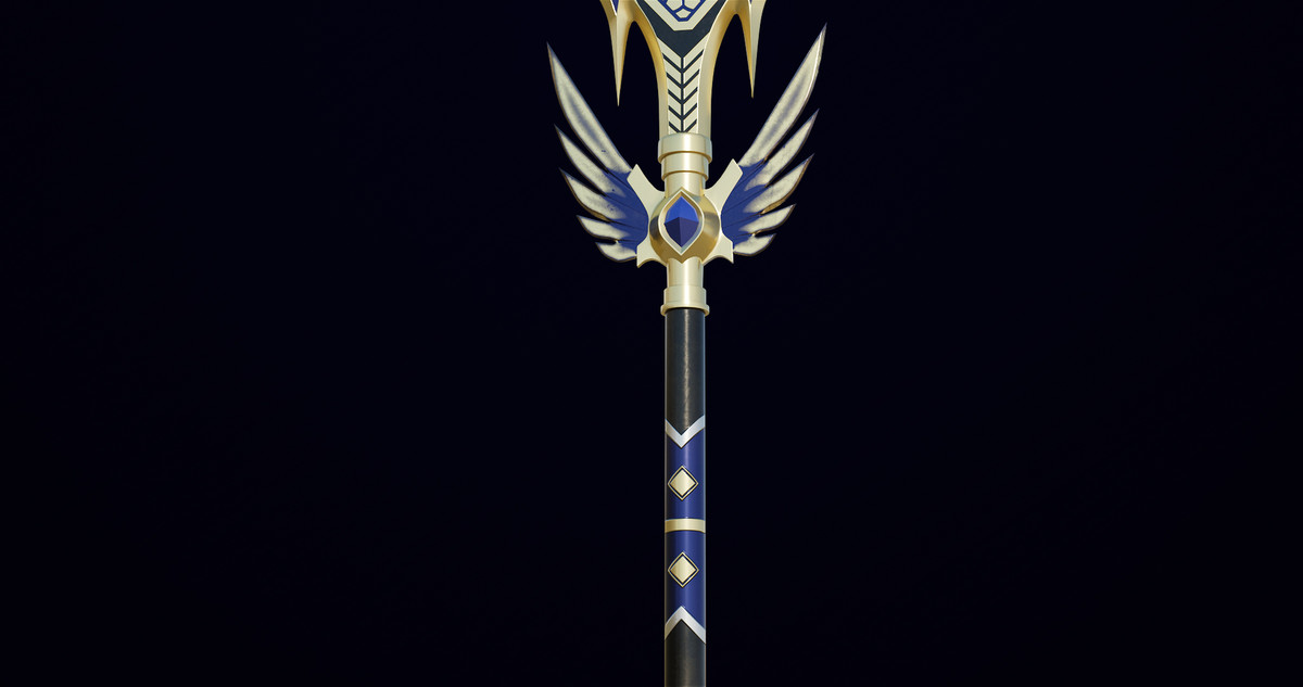 Fantasy Trident 05 URP HDRP Textures