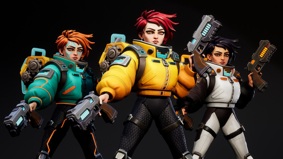 Volt Runner – Stylized Sci-Fi Female Character (3 Skins, Game Ready)