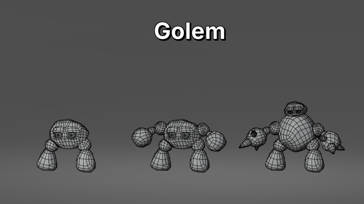Dungeon RPG Monsters Evolutions - Stylized Low Poly Animated Enemies