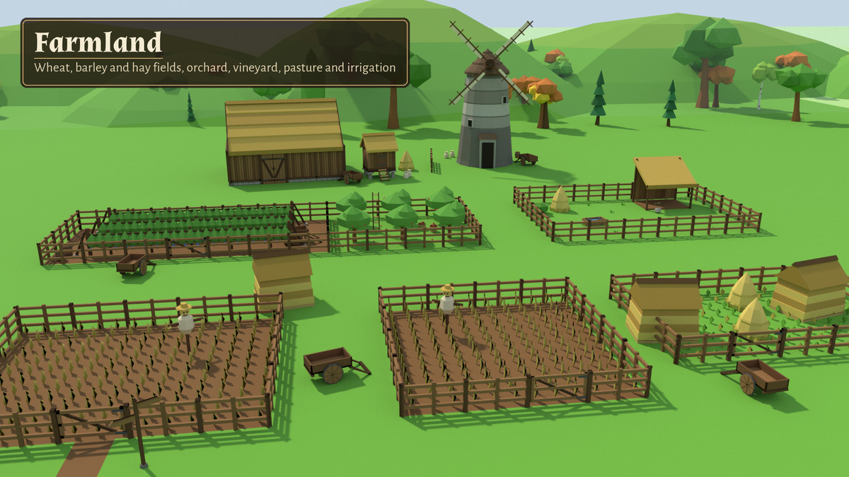 Low Poly Medieval Village - Modular Kit