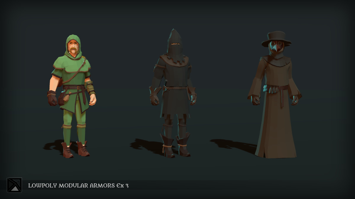 Low Poly Modular Armors Expansion Pack 03 - LOWPOLY MEDIEVAL FANTASY SERIES