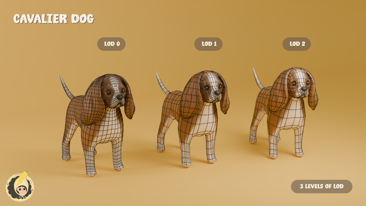 Animated Cavalier Dog