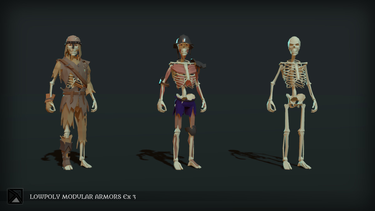 Low Poly Modular Armors Expansion Pack 03 - LOWPOLY MEDIEVAL FANTASY SERIES