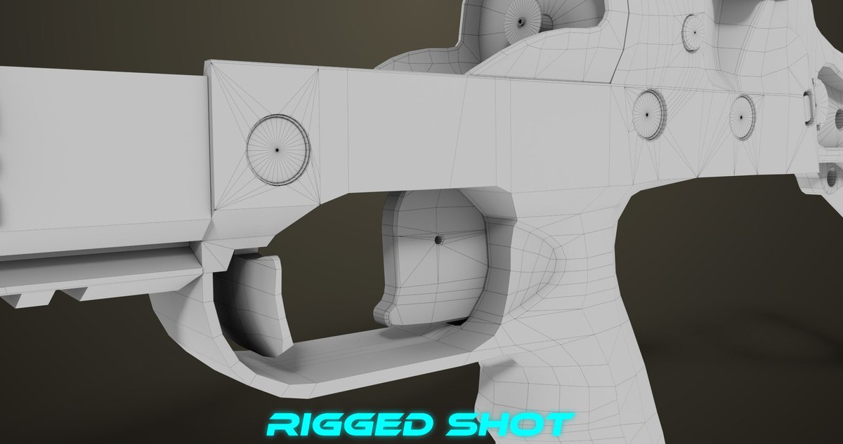 6 Grenade Launcher Black URP HDRP Textures