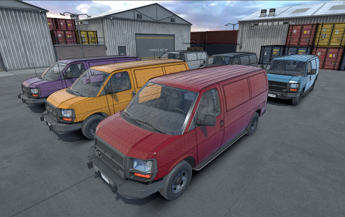Industrial american van