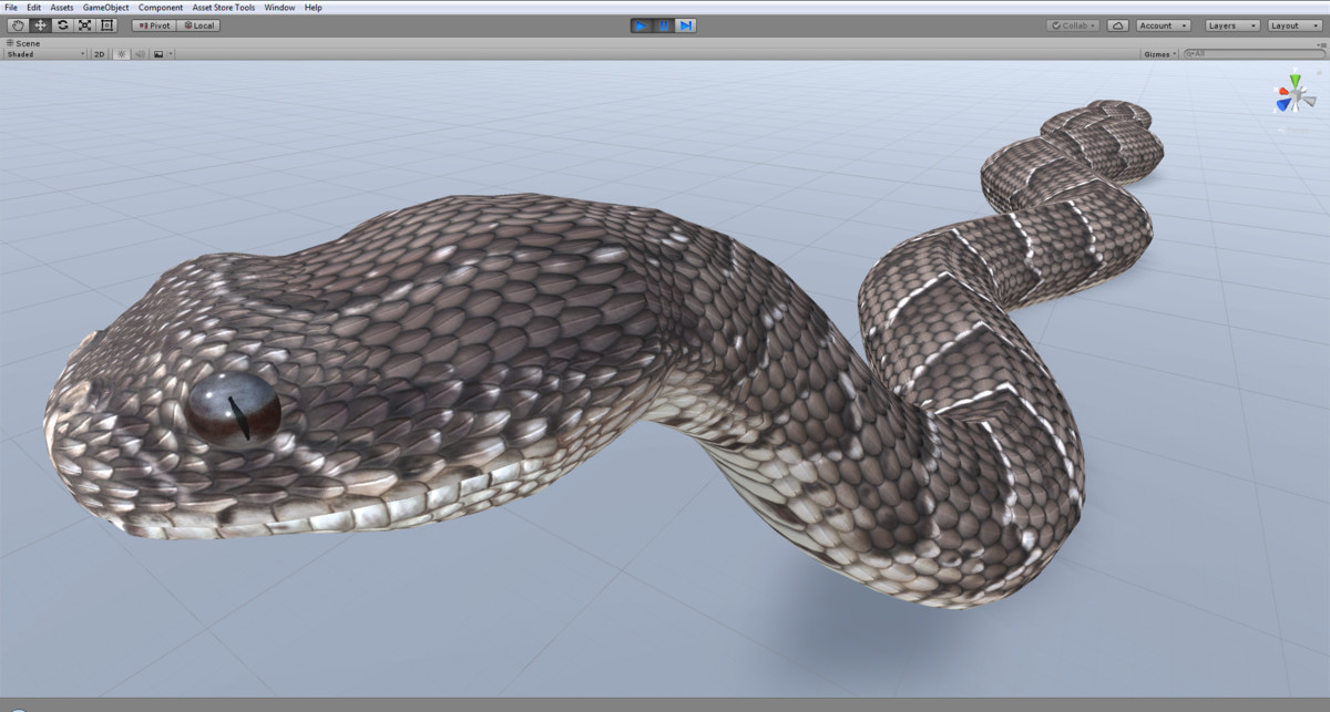 Animated Puff Adder Snake PBR