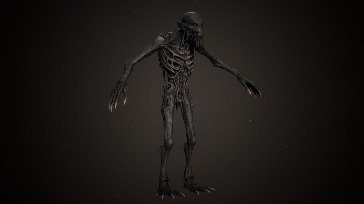 Skinny Ghoul - Dark Humanoid Creature