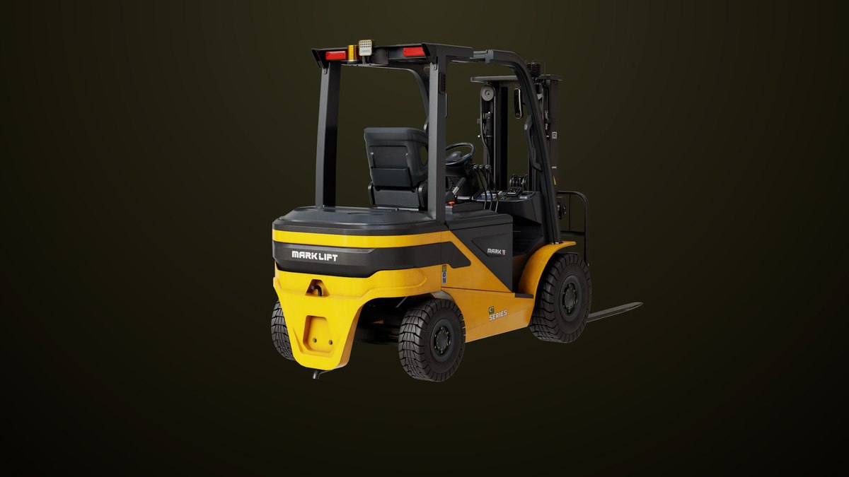 Forklift Truck03 Yellow URP HDRP Textures