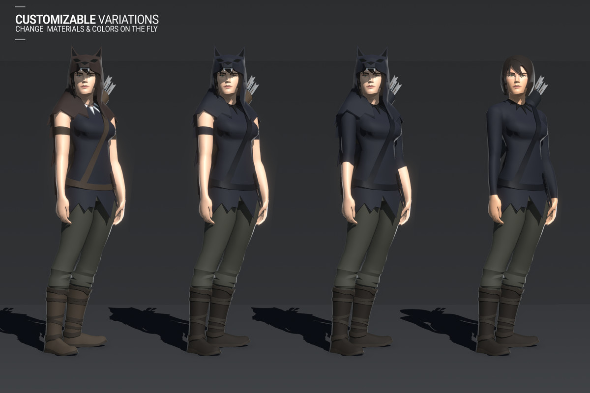 Polyquest Heroes: Warrior I Huntress