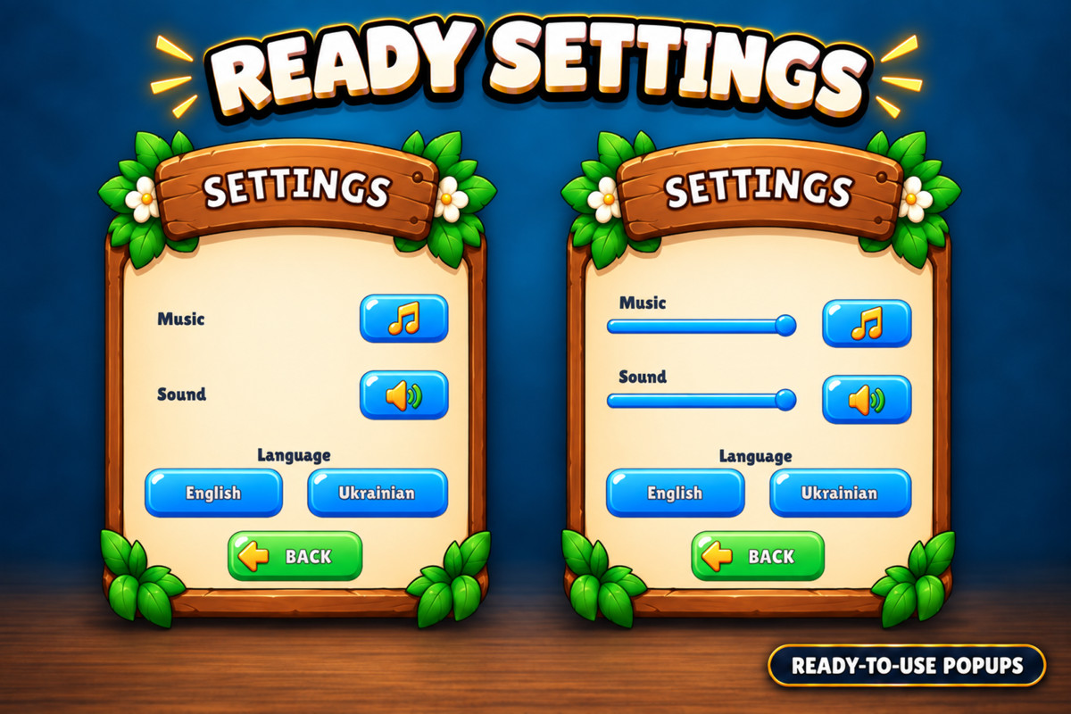 GameBrew Casual UI Kit - Animated Mobile UI & Effects