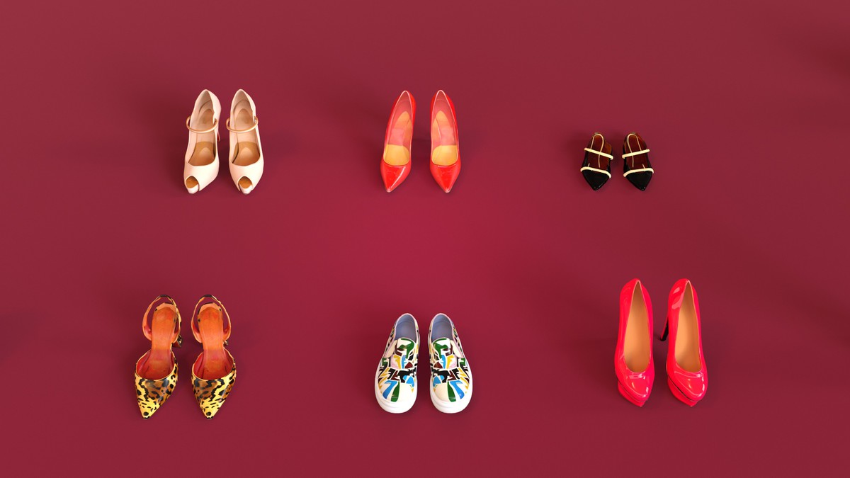 Ultimate Shoe Pack (72 Footwear Low-poly 3D models)