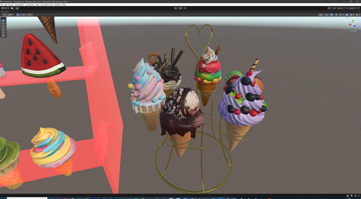 Delicious Ice Cream Collection – Colorful Dessert 3D Models
