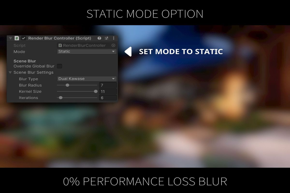 Render Blur - Fast multi option URP Render Graph UI Blur