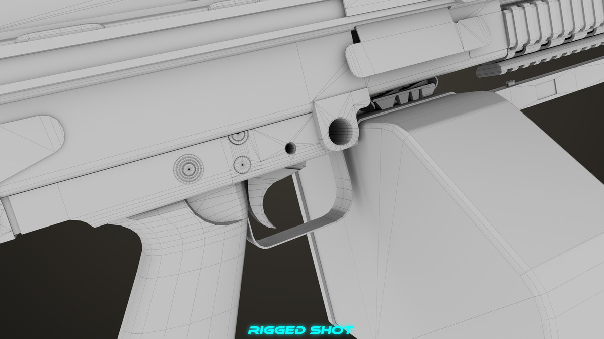 Machine Gun Sandal and Black Ammo Box URP HDRP Textures