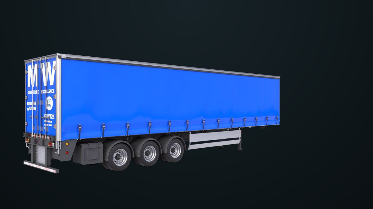 Curtainsider Trailer 4 Variant Collection URP HDRP Textures