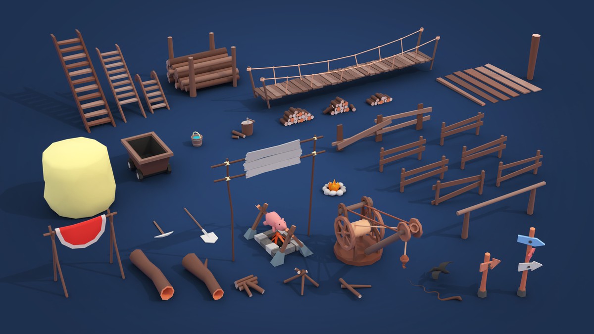 Wild West - Low Poly 3D Models Pack