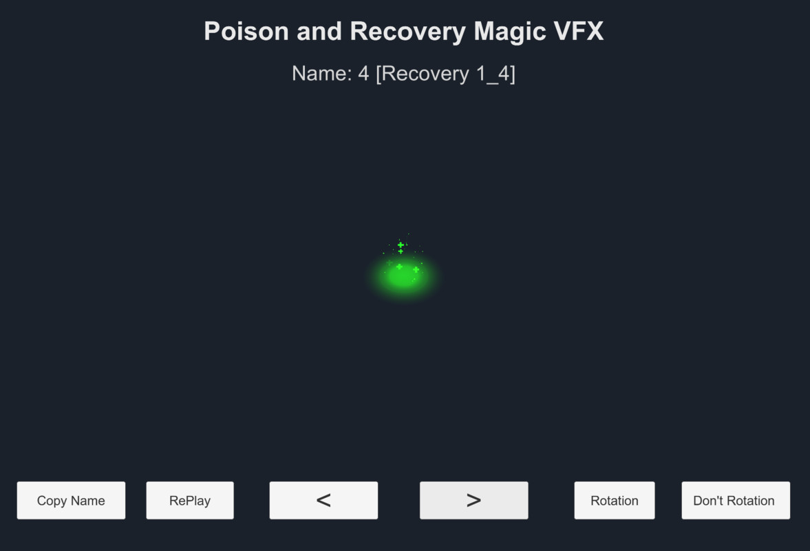 Poison and Recovery Magic VFX