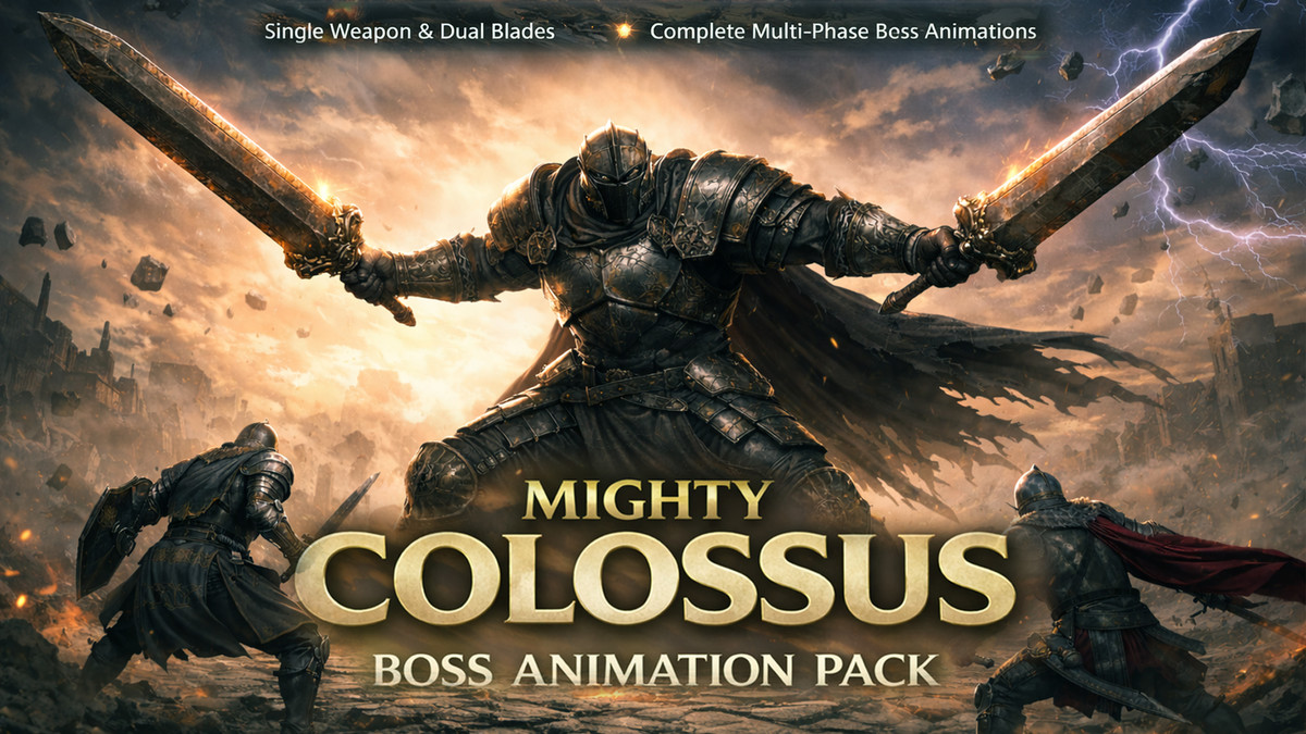 Mighty Colossus Boss Animation Pack – Single & Dual Colossal Weapons