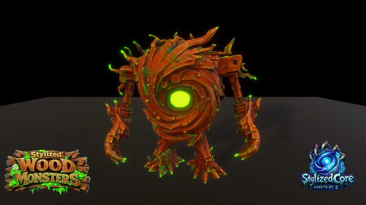 Wood Monsters Pack 1 – 4 Stylized Animated Creatures (LOD + Skins)